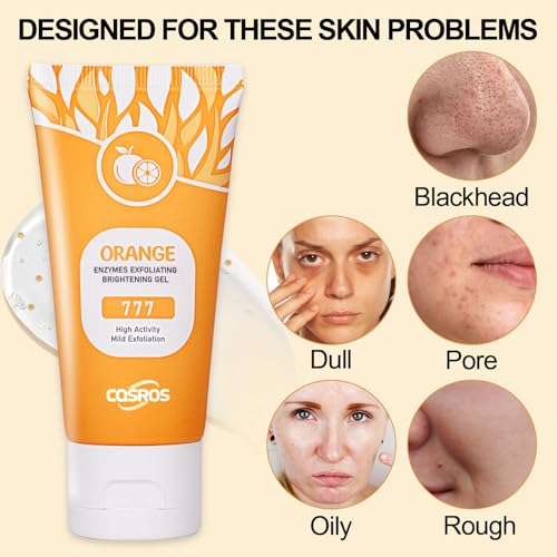 FAIRYTALESPACE Orange Exfoliating Gel Scrub for Face and Body, 2 Pack