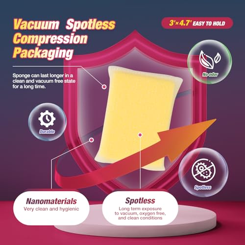 MGLDEM All-Purpose Non-Scratch Kitchen Sponges - 16 Pads