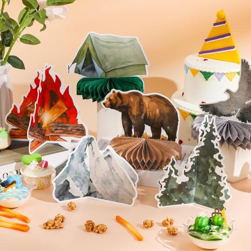 Adventure Awaits Party Decorations - 10 Honeycomb Ball Set
