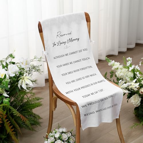 Wedding Memorial Chair Sign - Reserved for Loved Ones in Heaven