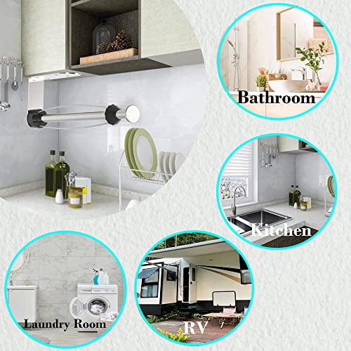 Self-Adhesive Under Cabinet Paper Towel Holder - Brushed Nickel Stainless Steel
