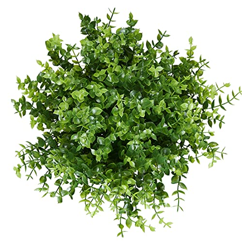 8PCS UV Resistant Artificial Eucalyptus Plants - Faux Greenery for Home & Garden