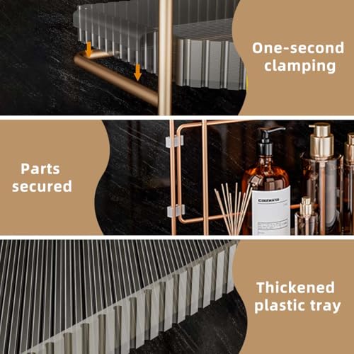 Leeda 2-Tier Bathroom Counter Shelf Organizer - Space-Saving Makeup & Skincare Rack