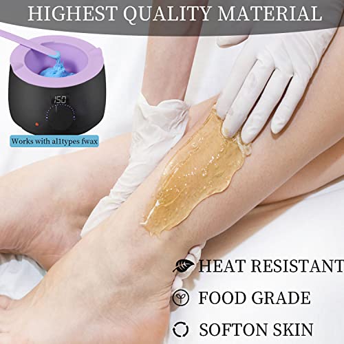 LUTER Silicone Wax Warmer Bowl and Spatula Set - 2 Piece Hair Removal Kit