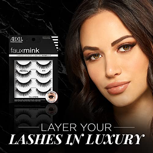 Ardell Faux Mink Lashes 815 - Natural Look, Reusable 4 Pairs