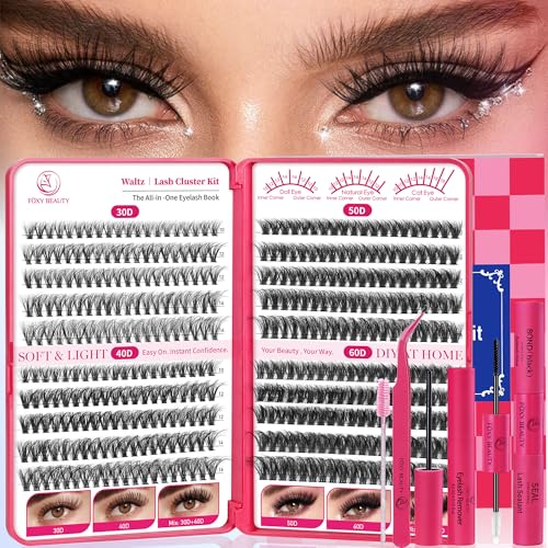 CCODDY Waltz Lash Clusters Kit - 400PCS Wispy DIY Eyelash Extensions Set
