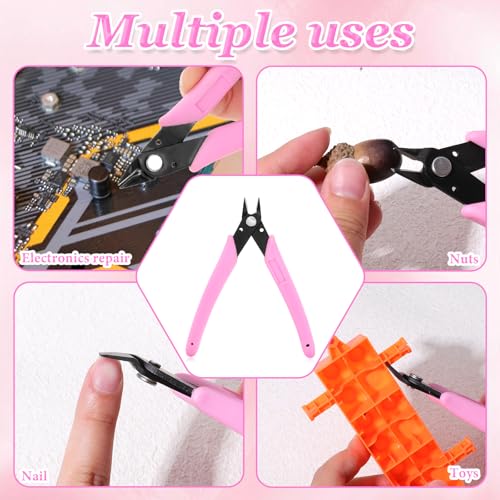 Pink Rhinestone Remover Scissors - 5" Nail Art Tool