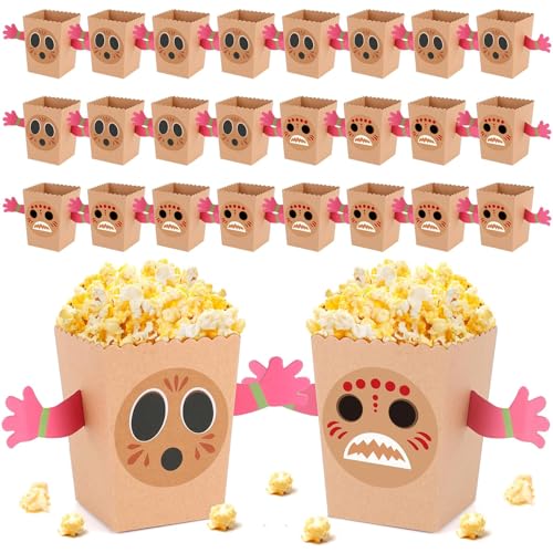 24 PCS Hawaiian Luau Popcorn Boxes - DIY Party Favor Treats