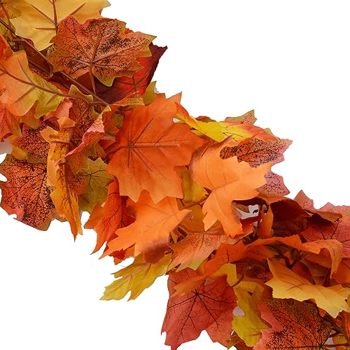 Handic 3 Pack Fall Maple Leaf Garland - 5.9ft Each for Thanksgiving Decor