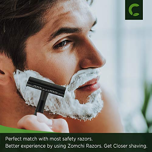 ZOMCHI Double Edge Razor Blades - 100 Count Platinum Stainless Steel