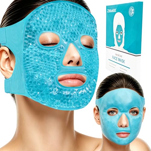 ZN?CUET?D Cold Face Eye Mask Ice Pack Reduce Facial Puff, Dark Circles, Hot Cold Compress Pack, Face SPA Gift for Woman Sleeping, Pressure, Headaches, Skin Care, Post Laser Cosmetic Care, Reversible