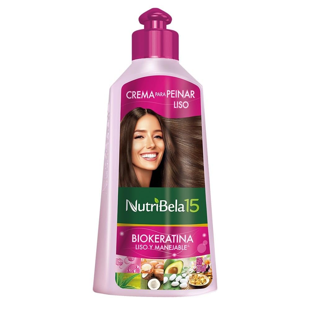 Biokeratin Nutribela Hair Care Set - Shampoo, Conditioner & Styling Cream | 3-Piece Kit, 1070ml (36.18oz)