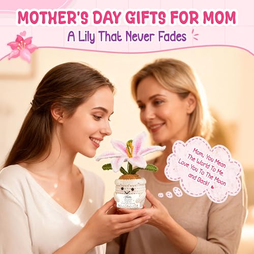 Emotional Support Crochet Lily - Heartfelt Gift for Mom