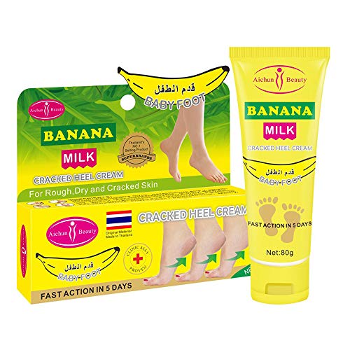 AICHUN BEAUTY Banana Milk Foot Cream - 80g Moisturizer for Cracked Heels