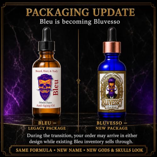 Frank Scents Bleu Scented Beard Oil - 2oz Growth & Conditioning Treatment