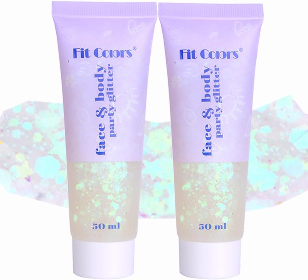 Patriotic Body Glitter Set - Red, White & Blue USA Flag Face Glitter with Glue | 4 Holographic Jars for 4th of July Outfits