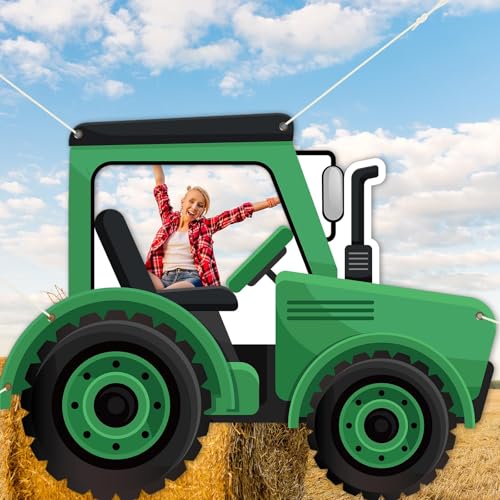 Tractor Photo Backdrop Banner for Farm Themed Parties - 5.8x4.5 ft