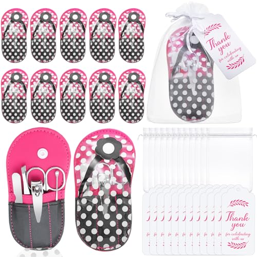 Pickmesh 36 Pcs Baby Shower Favor Sets with Manicure Kits Thank You Cards & Organza Bags
