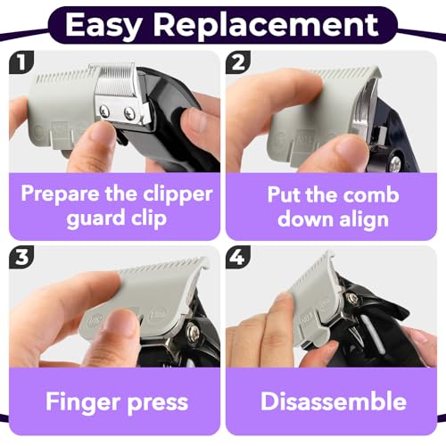 Wahl Clipper Guard Set - 6 Premium Nylon Guards for Hair Cutting