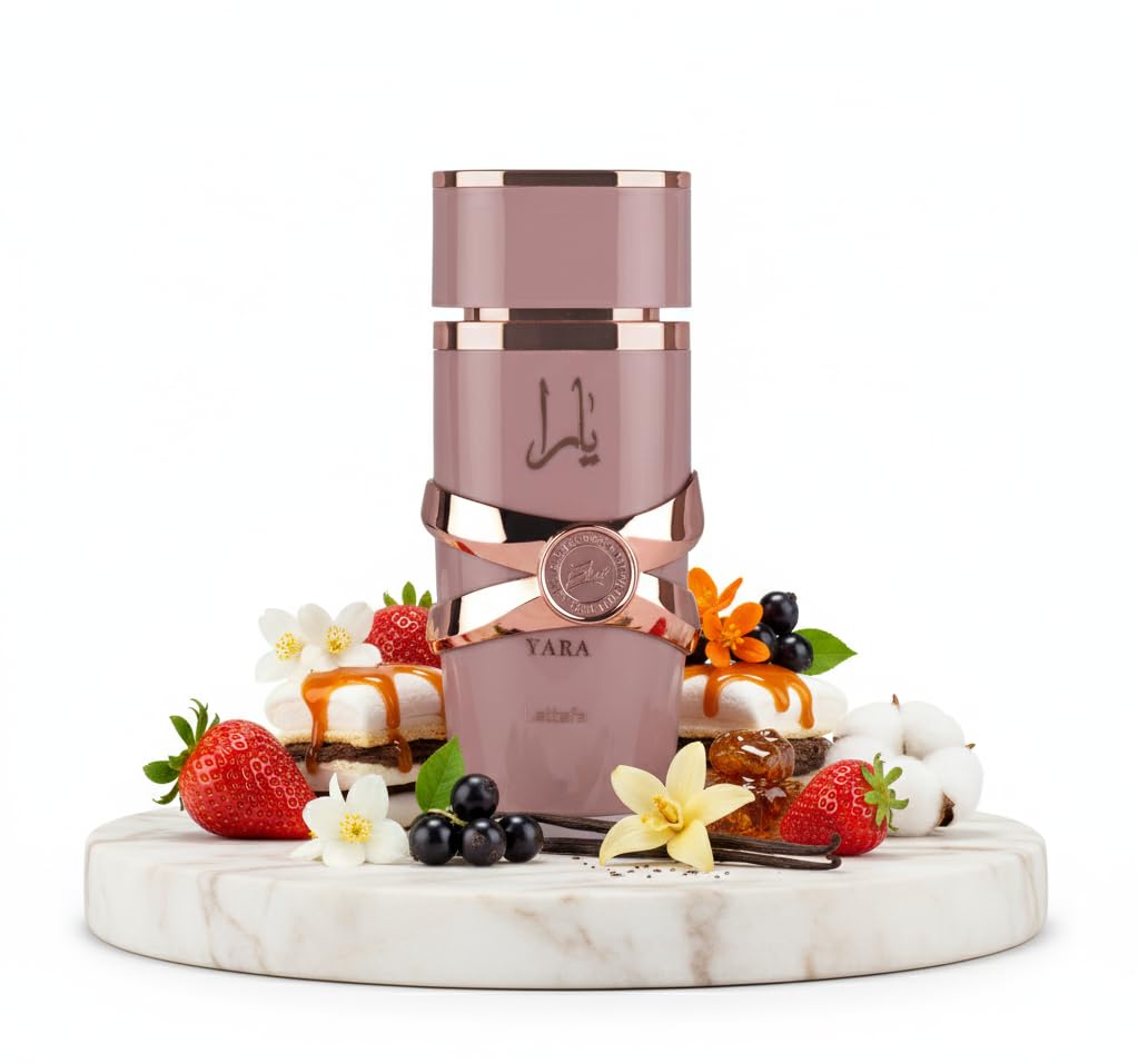 Lattafa Yara Elixir Eau de Parfum Spray - Fruity Sweet Amber Fragrance for Women | 3.4 Ounce (100 ml)