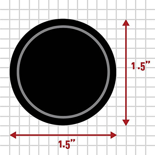 70 Waterproof Round Spice Jar Labels - 1.5" Black Blank Stickers