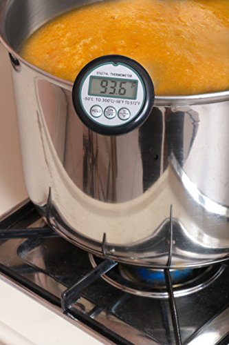 Quick-Read Digital Cooking Thermometer with Stainless Steel Clip