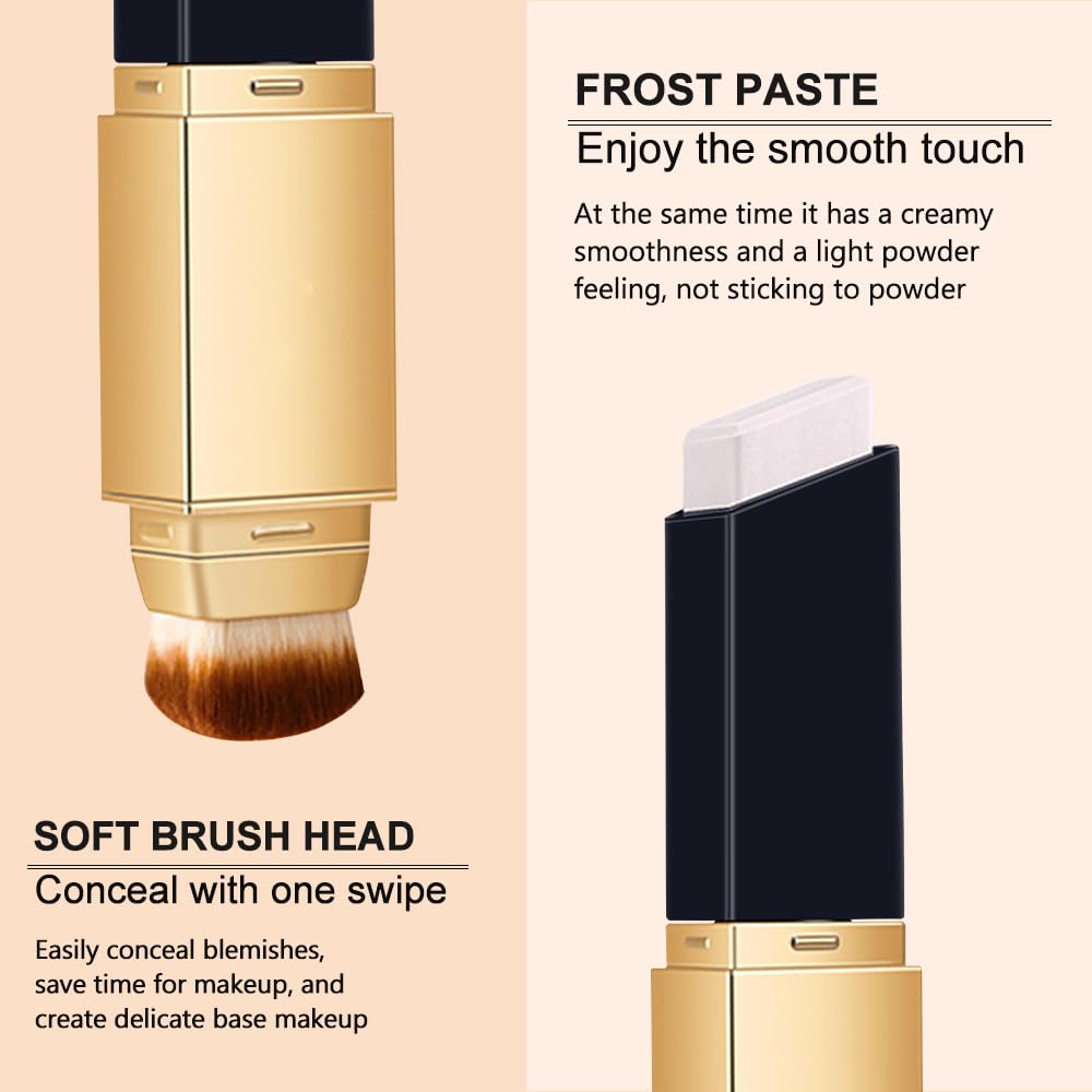 Double Head Foundation Stick - 2 IN 1 Color Changing Concealer & Hydrating Makeup | Lightweight & Portable