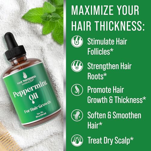 Peppermint Hair Growth Oil 1oz - Nourishing Hair Treatment