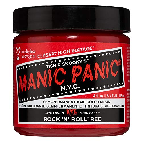 Manic Panic Rock N Roll Red Semi-Permanent Hair Color - 4oz Vegan Dye