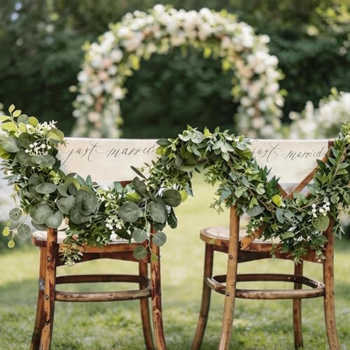 Artificial Eucalyptus Garland - 2 Pack for Wedding & Home Decor