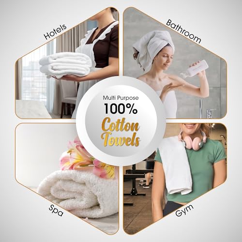 Ample Decor Yellow Washcloth Set of 5 - 100% Cotton, 600 GSM