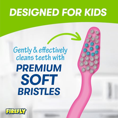 Firefly Barbie Toothbrush Value Pack - 3 Soft Bristle Brushes for Kids