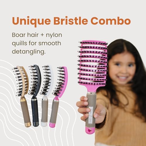 Tangles B. Gone Detangling Hair Brush - Gentle Knot Remover for All Hair