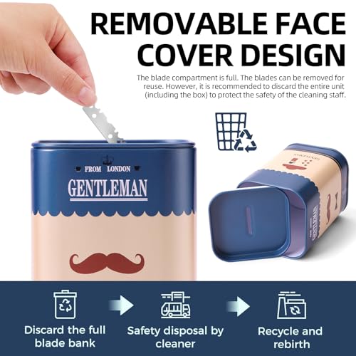 BARBERTOP 500 Single Edge Razor Blades with Stainless Steel Disposal Case