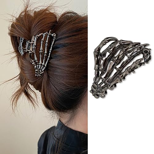 Skull Design Metal Hair Clip for Women - Halloween Hair Accessory