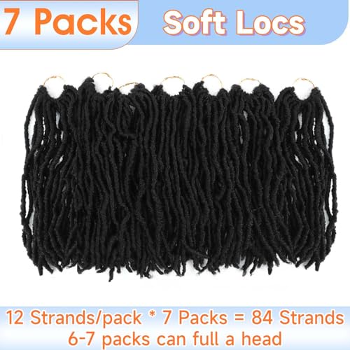 Cohariss 10-Inch Soft Faux Locs Crochet Hair - 7 Packs Pre-Looped Braids