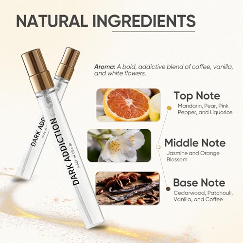 PUREU Ambery Vanilla Perfume Body Oil for Women & Men, 12mL Travel Size