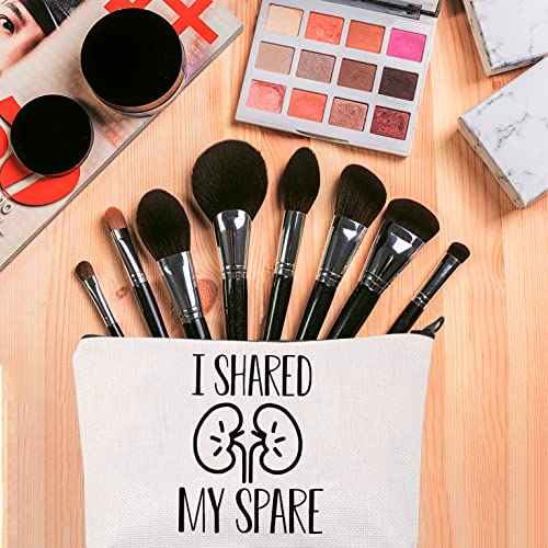 I Shared My Spare Kidney Donor Canvas Makeup Bag - Organ Donation Gift