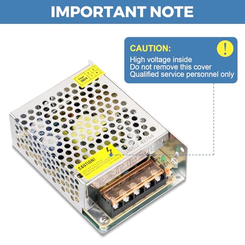 12V 5A Switching Power Supply - 60W AC to DC Adapter for LED Lights