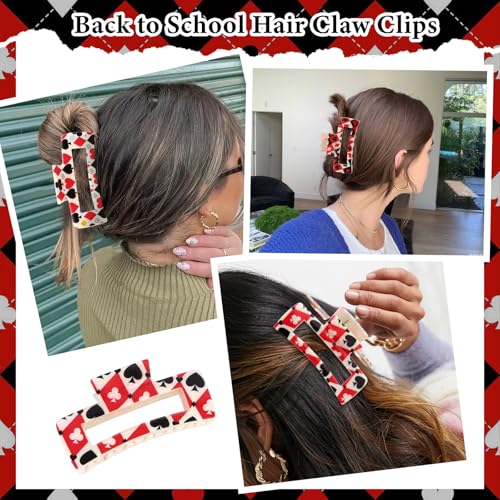 CIEHER Poker Card Hair Claw Clips Set - Large Non-Slip Hair Accessories for Women & Girls