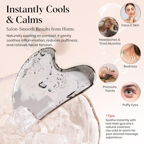 Stainless Steel Gua Sha Tool for Lymphatic Drainage & Facial Contouring