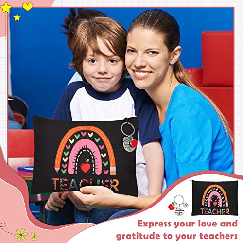 Yinkin 16-Piece Teacher Appreciation Gift Set with Canvas Bags & Keychains