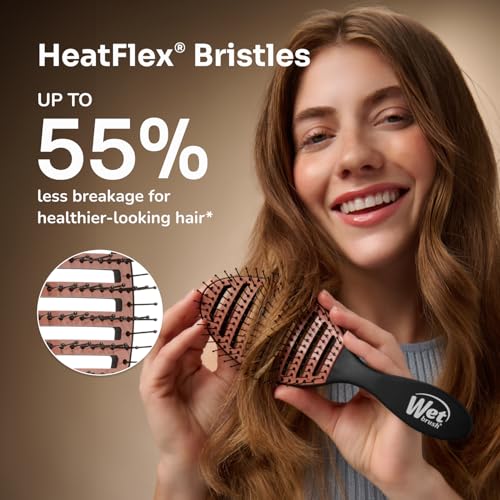 Purple Wet Brush Ceramic Speed Dry Detangler Vented Hair Brush for Fast Blow-Drying