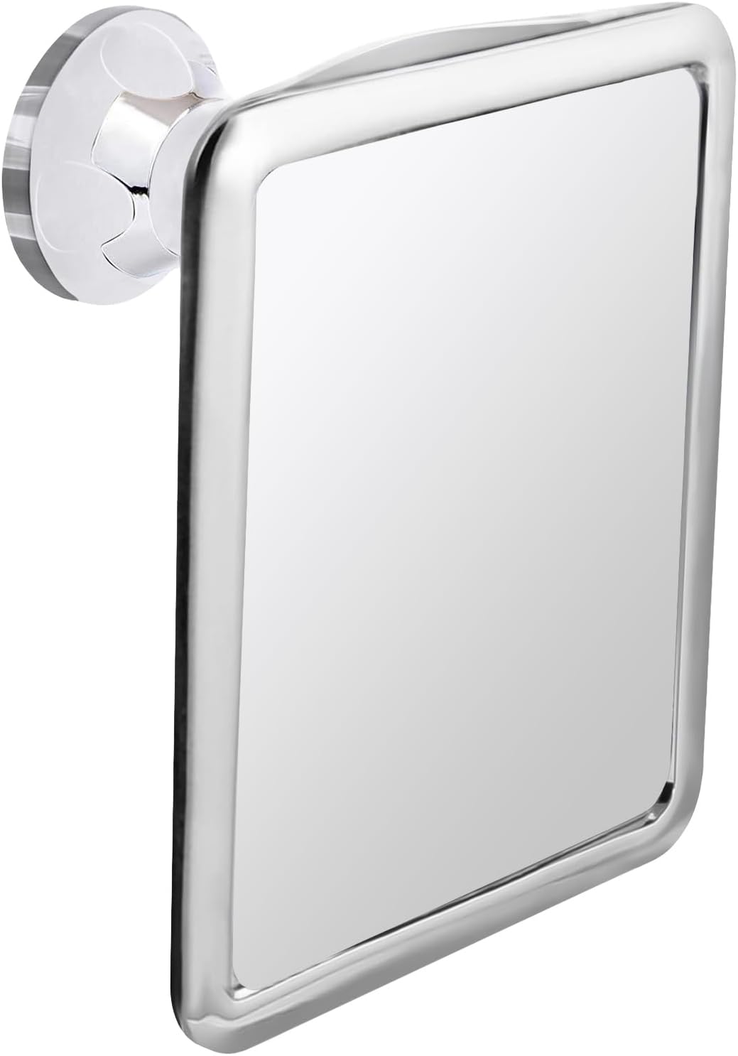 Fogless Shower Mirror for Shaving - Upgraded Suction, Dual Anti-Fog Design, Shatterproof Surface | 8" x 7" Chrome