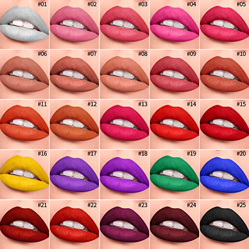 DE'LANCI 25-Color Professional Lipstick Palette - Moisturizing Lip Makeup