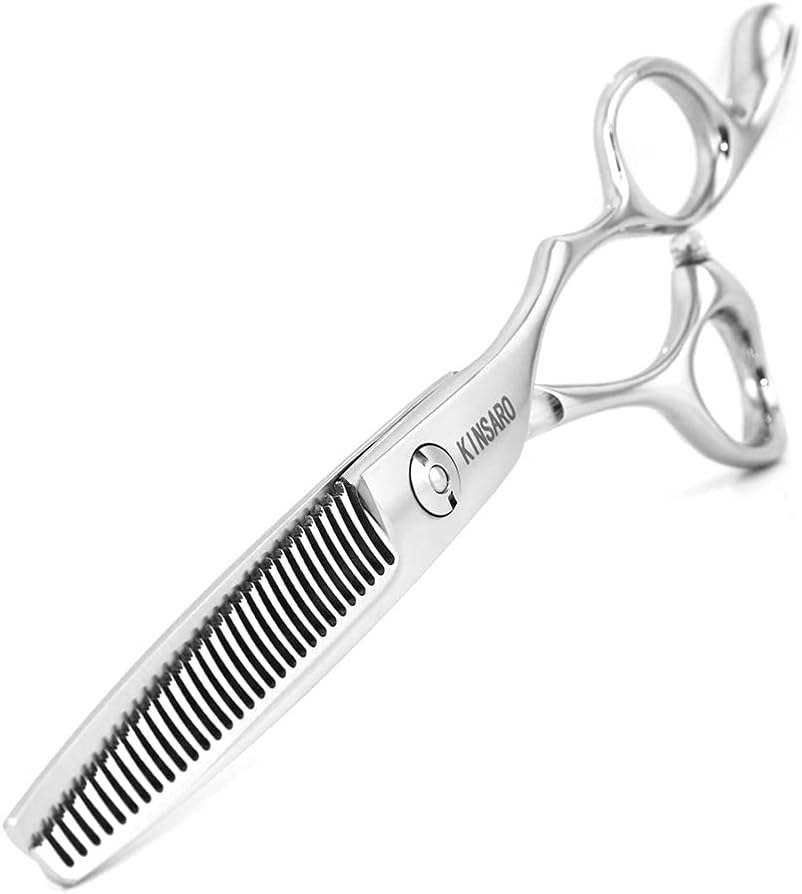 Professional Hair Cutting Scissors - 5.5" Barber Shears with 440C Convex Blades | Silvery Finish for Home or Salon Use