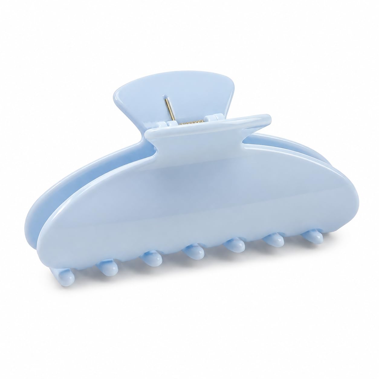 Cloud White Hair Claw Clip - Strong Hold for Thick or Thin Hair | 4.1 Inch Premium PC Material + 2 Black Satin Scrunchies