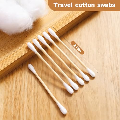 1000 PCS Travel Size Round Tip Cotton Swabs - Individually Wrapped