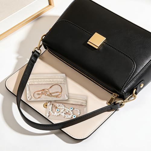 KarSyon Jewelry Travel Pouch Case - 8 Velvet Zipper Pouches