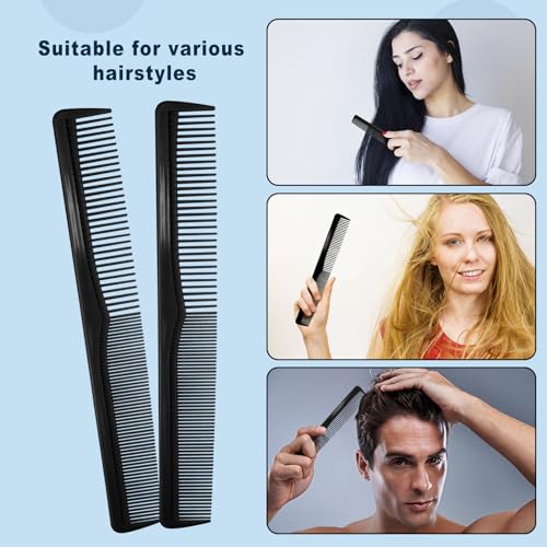 Disposable Combs in Bulk - 7in x 4in, 100 Count Wide & Fine Tooth